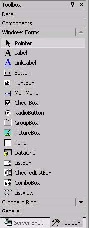 VB.NET ::: ทูลบอกซ์ (Toolbox) Visual Basic.NET Vb.Net ::: ทูลบอกซ์ (Toolbox) Visual Basic.Net