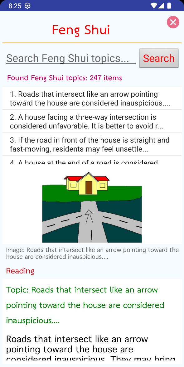 Feng Shui screen in the English edition